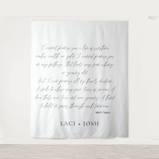 Modern Minimalist Script Wedding Ceremony Backdrop