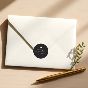 Modern Minimalist Script Wedding Envelope Seals