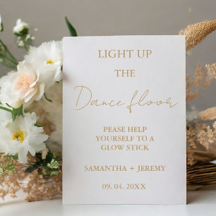 Modern Minimalist Script Wedding Glow stick Sign