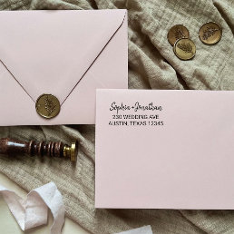 Modern Minimalist Script | Wedding Return Address Self-inking Stamp