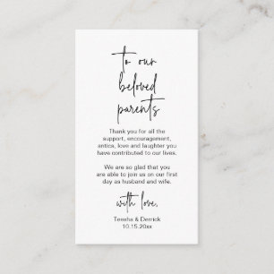 Modern Minimalist Script, Wedding Thank you Enclos Enclosure Card