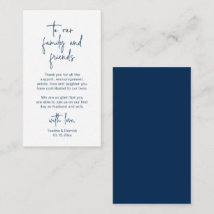 Modern Minimalist Script, Wedding Thank you Enclos Enclosure Card