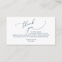 Modern Minimalist Script, Wedding Thank you