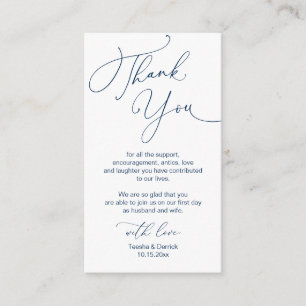 Modern Minimalist Script, Wedding Thank you Enclosure Card