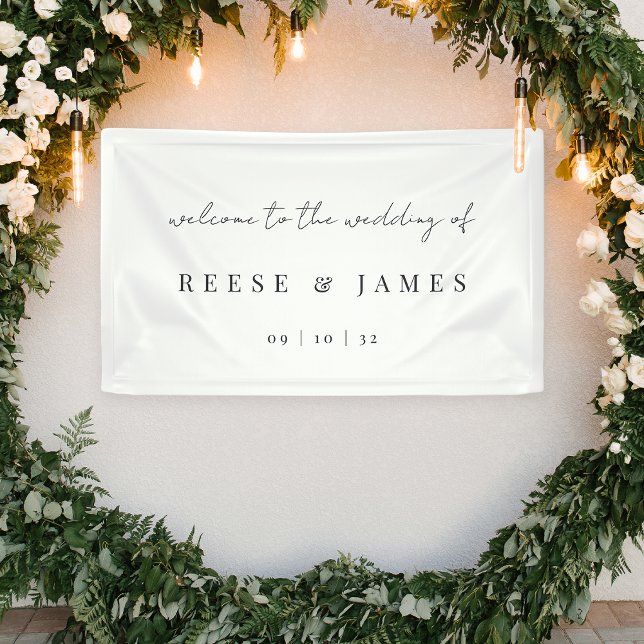 Modern Minimalist Script Wedding Welcome Banner (Creator Uploaded)