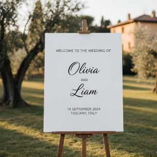 Modern Minimalist Script Wedding Welcome Foam Boar Board