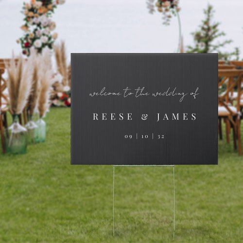 Modern Minimalist Script Wedding Welcome Sign