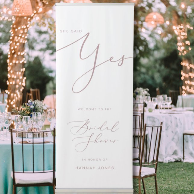 Modern Minimalist She Said Yes Bridal Welcome Sign (Creator Uploaded)