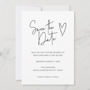 Modern Minimalist Signature Font Save the Date