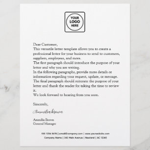 Modern Minimalist Signature Logo Business Design Letterhead