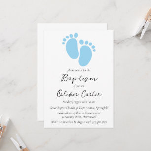 modern minimalist simple baptism invitations