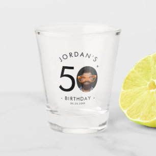 Modern Minimalist Simple Birthday Party Shooter Shot Glass