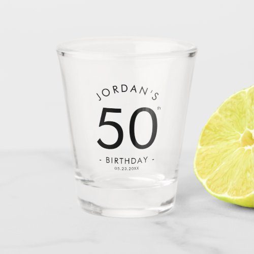 Modern Minimalist Simple Birthday Party Shooter Shot Glass
