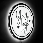 Modern Minimalist Simple Business Logo LED Sign (Angle)