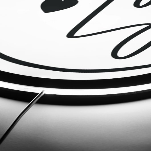 Modern Minimalist Simple Business Logo LED Sign (Edge)