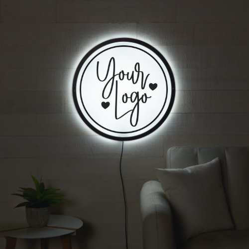 Modern Minimalist Simple Business Logo LED Sign