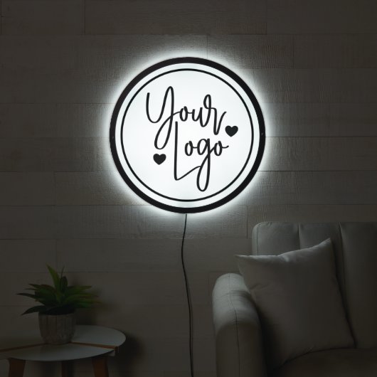 Modern Minimalist Simple Business Logo LED Sign (Living Room)