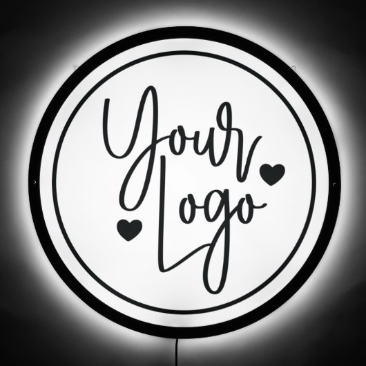 Modern Minimalist Simple Business Logo LED Sign (Front)