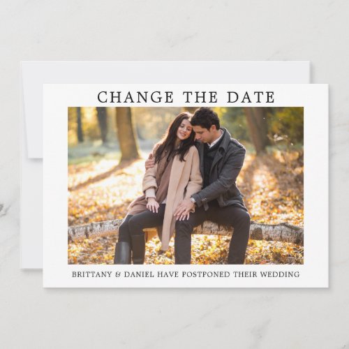 Modern Minimalist Simple Change The Date Card