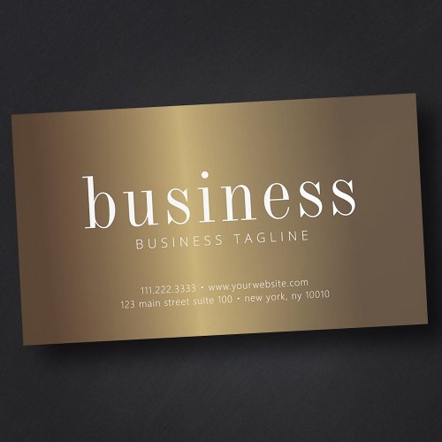 Modern Minimalist Simple Chic Faux Gold QR Code Business Card Magnet