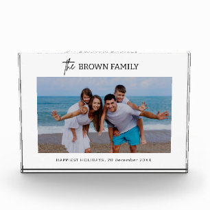 Modern Minimalist Simple Custom Family Photo Acrylic Award