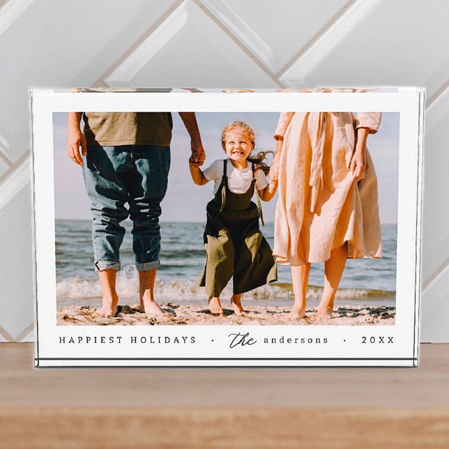 Modern Minimalist Simple Custom Family Photo Acrylic Award (Creator Uploaded)