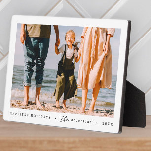 Modern Minimalist Simple Custom Family Photo Plaque