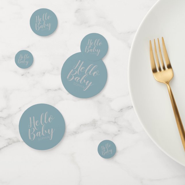 modern minimalist simple cute baby shower confetti (Group)