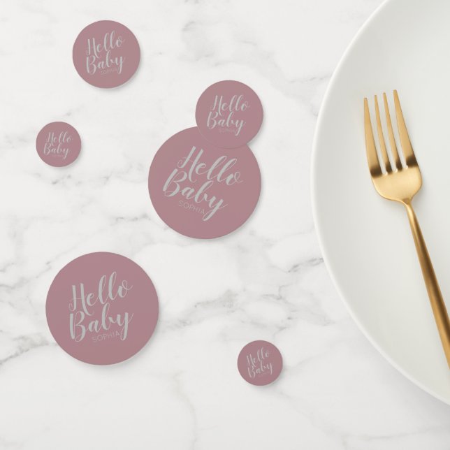 modern minimalist simple cute baby shower confetti (Group)