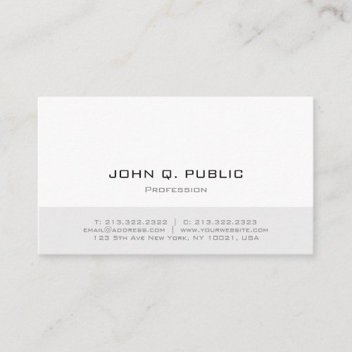 Modern Minimalist Simple Design Professional Business Card
