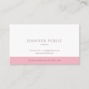 Modern Minimalist Simple Design Professional Chic Business Card