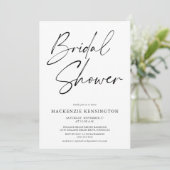 Modern Minimalist Simple Elegant Bridal Shower Invitation (Standing Front)