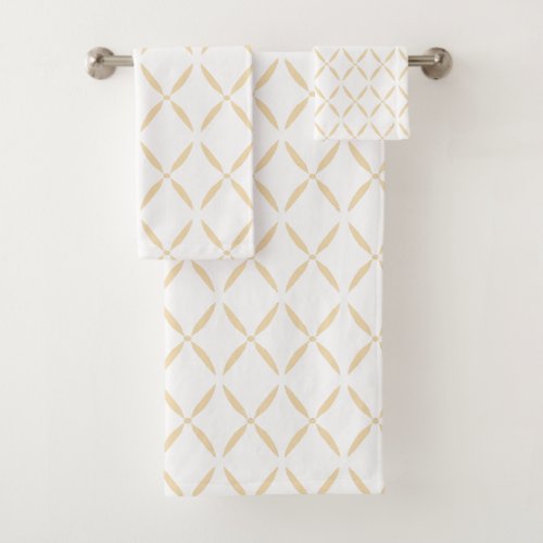 Modern Minimalist Simple Geometric Pattern Bath Towel Set