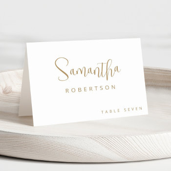 Modern Minimalist Simple Guest Name  Place Card by blissweddingpaperie at Zazzle