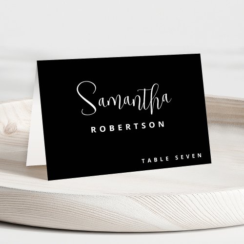Modern Minimalist Simple Guest Name  Place Card
