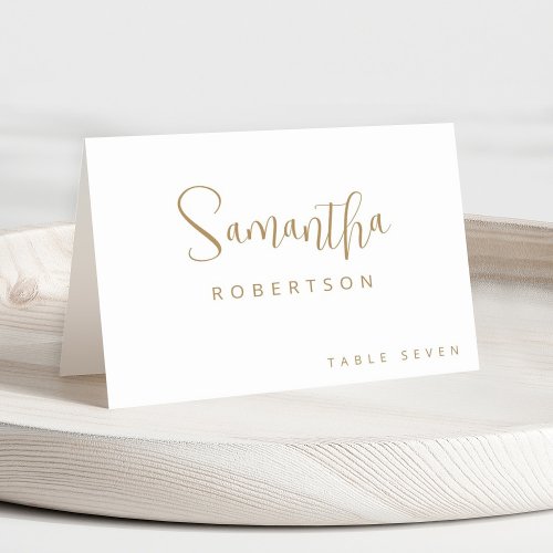 Modern Minimalist Simple Guest Name  Place Card