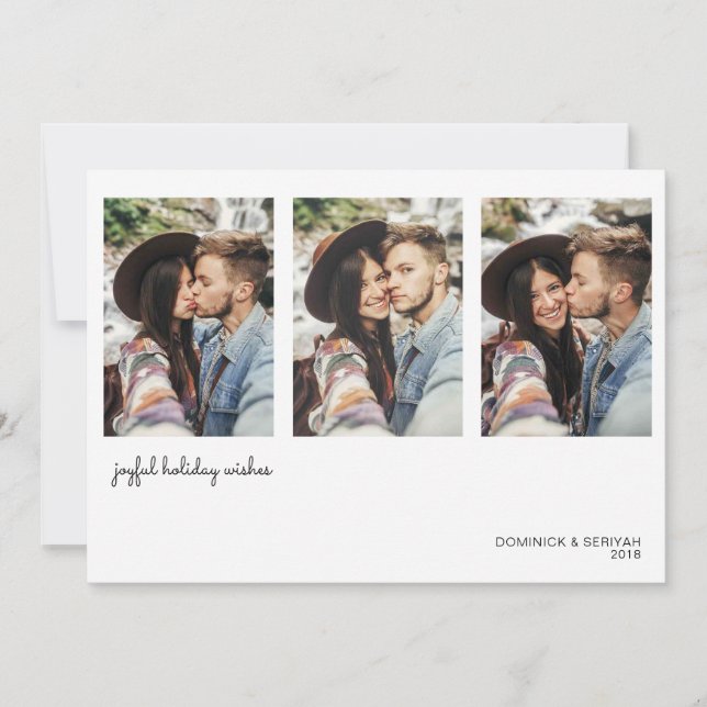 Modern Minimalist Simple Holiday Photo (Front)