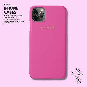 Modern Minimalist Simple Monogram Pink and Gold iPhone 11 Pro Max Case