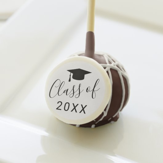 Modern Minimalist Simple Mortar Board Graduation Cake Pops (Front Insitu)