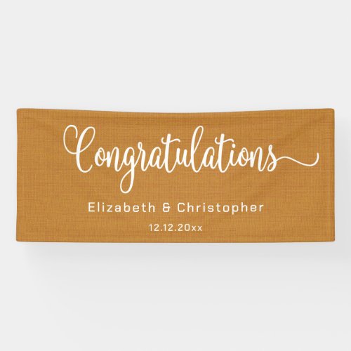 Modern Minimalist Simple Orange Congratulations Banner