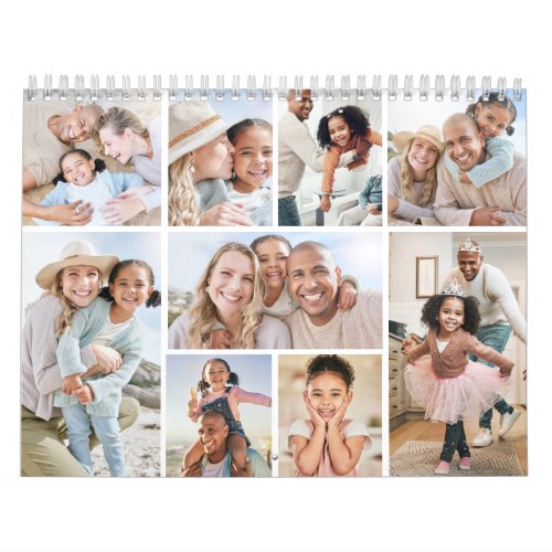 Modern Minimalist Simple Photo Collage Calendar