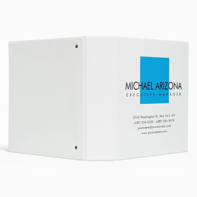 Modern Minimalist Simple Plain 3 Ring Binder (Background)