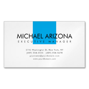 Modern Minimalist Simple Plain Business Card Magnet