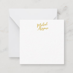 Modern Minimalist Simple Plain Handwriting Name Note Card