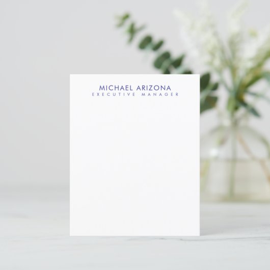Modern Minimalist Simple Plain Name Paper Sheet (Standing Front)