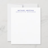 Modern Minimalist Simple Plain Name Paper Sheet (Front)