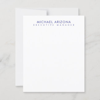 Modern Minimalist Simple Plain Name Paper Sheet