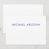 Modern Minimalist Simple Plain Own Name (Front/Back)