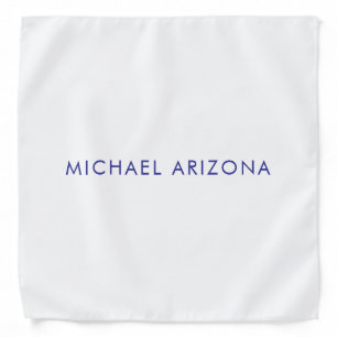 Modern Minimalist Simple Plain Own Name Bandana