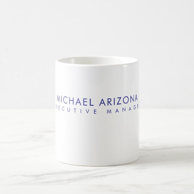 Modern Minimalist Simple Plain Own Name Coffee Mug (Center)